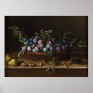 Moillon - Stilleven met pruimen Poster
