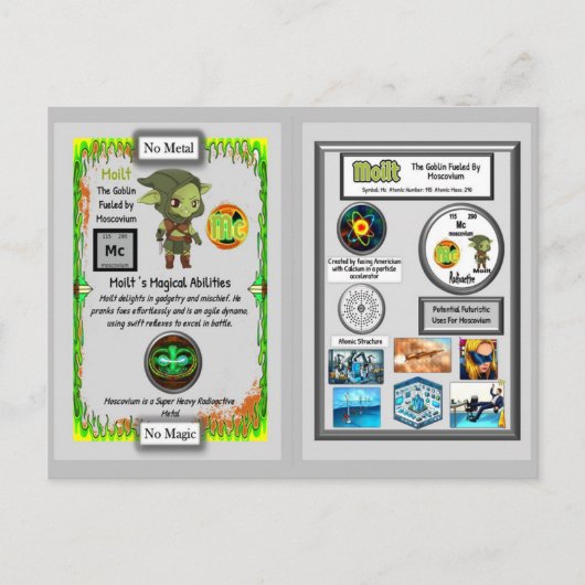 Moilt Presenteert Moscovium Ruilkaart Briefkaart (Voorkant)