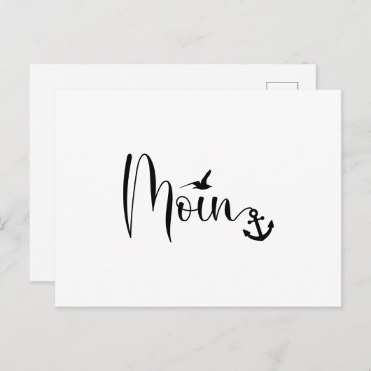 Moin Gull Anchor Low German Dialect Briefkaart (Voorkant / Achterkant)