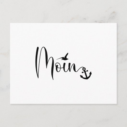 Moin Gull Anchor Low German Dialect Briefkaart (Voorkant)