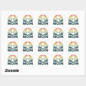 Moin Moin North Germany Anchor North Zee Squ Vierkante Sticker (Vel)
