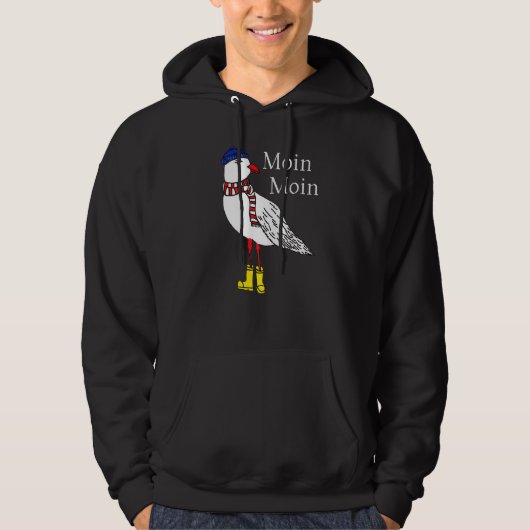Moin Moin Seagull met Pet Scarf en Boots North S Hoodie (Voorkant)