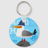 "Moin Moin" Seagull Sleutelhanger (Voorkant)