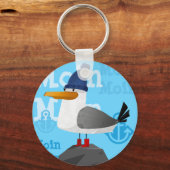 "Moin Moin" Seagull Sleutelhanger (Voorkant)