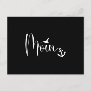 Moin Möwe Anker Low German Dialect White Briefkaart