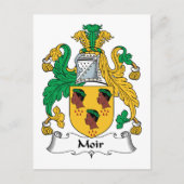 Moir Family Crest Briefkaart (Voorkant)