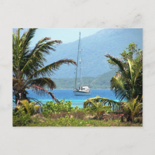 Moira voor anker, Josh Key, Guanaja, Honduras Briefkaart