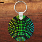 Moire Checkers door Kenneth Yoncich Sleutelhanger (Voorkant)