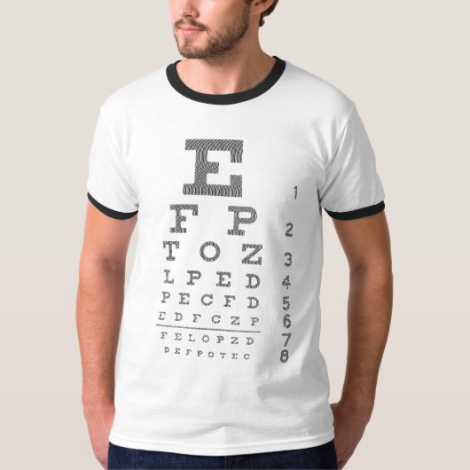 Moiré Eye Chart T-shirt (Voorkant)