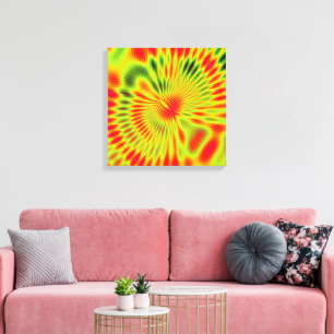 Moire golfinterferentiepatroon canvas afdruk