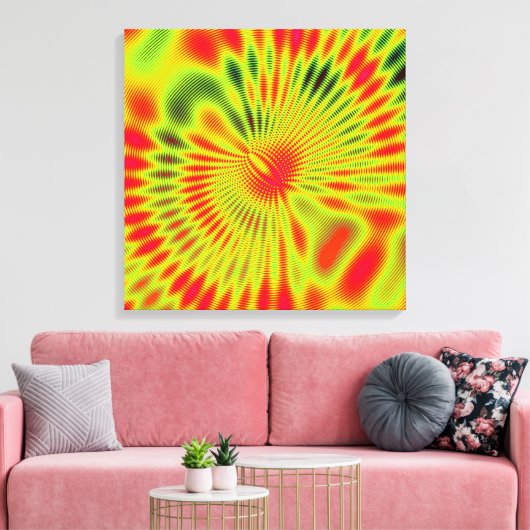 Moire golfinterferentiepatroon  canvas afdruk (Insitu (Woonkamer))