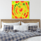 Moire golfinterferentiepatroon  canvas afdruk (Insitu (Slaapkamer))