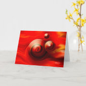 Moiré Spin Wenskaart Kaart (Gele Bloem)