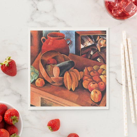 Moise Kisling, Stilleven met fruit, Servet (Insitu)