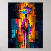 Moisky Zelfportret – Abstracte geometrische visie Poster (Voorkant)