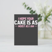 Moist Cake Adult Humor Dirty and Funny Baker Briefkaart (Staand voorkant)