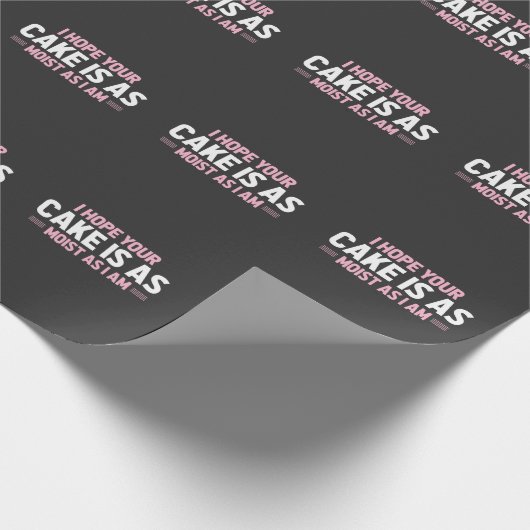 Moist Cake Adult Humor Dirty and Funny Baker Cadeaupapier (Hoek)