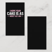 Moist Cake Adult Humor Dirty and Funny Baker Visitekaartje (Voorkant / Achterkant)