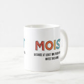 Moist Funny Gezegde Moist Humor Funny Gifts Koffiemok (Voorkant rechts)