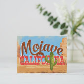 Mojave California Cartoon Desert Vintage Travel Briefkaart (Staand voorkant)