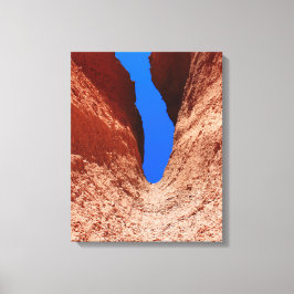 Mojave Canyon – Verticale woestijnlucht Canvas Afdruk