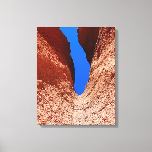 Mojave Canyon – Verticale woestijnlucht Canvas Afdruk (Voorkant)