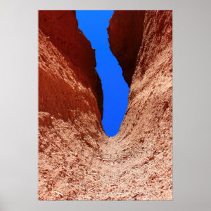 Mojave Canyon – Verticale woestijnlucht Poster