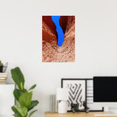 Mojave Canyon – Verticale woestijnlucht Poster (Thuiskantoor)
