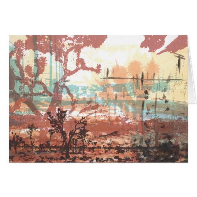 Mojave Desert Joshua Trees Art Card (Voorkant Horizontaal)