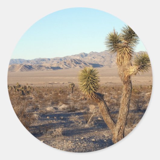 Mojave Desert scene 01 Ronde Sticker (Voorkant)
