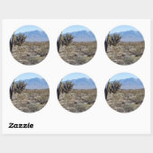 Mojave Desert scène 03 Ronde Sticker (Vel)