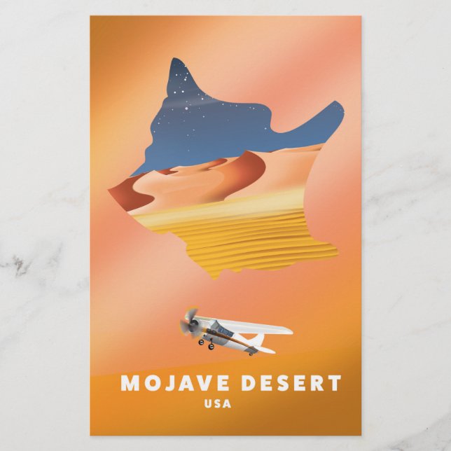 Mojave Desert USA-kaart (Voorkant)