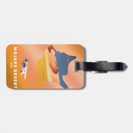 Mojave Desert USA-kaart Bagagelabel (Achterkant horizontaal)