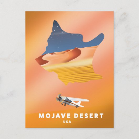 Mojave Desert USA-kaart Briefkaart (Voorkant)