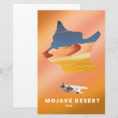Mojave Desert USA-kaart Briefpapier (Voorkant / Achterkant)
