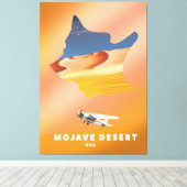 Mojave Desert USA-kaart Canvas Afdruk (Insitu (Houten vloer))