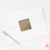 Mojave Indigo Struik en Kelso Dunes Vierkante Sticker (Envelop)