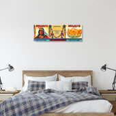 Mojave Peach Label Canvas Afdruk (Insitu (Slaapkamer))