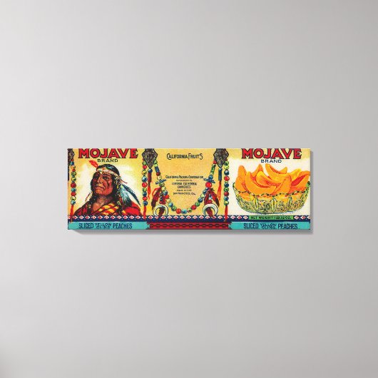 Mojave Peach Label Canvas Afdruk (Voorkant)