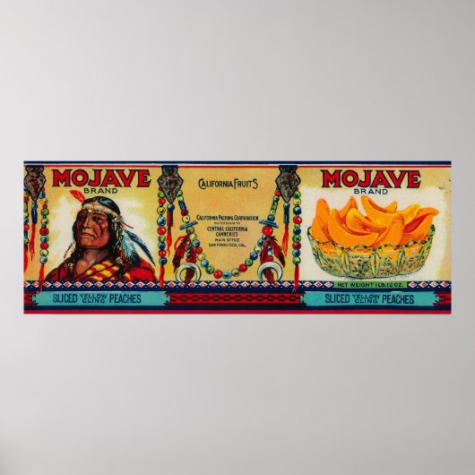 Mojave Peach Label Poster (Voorkant)