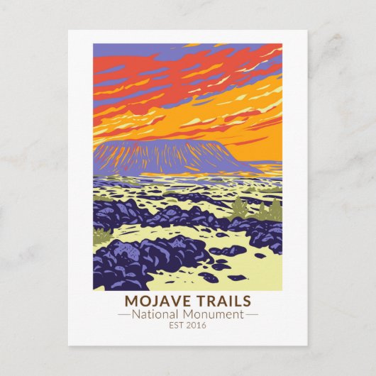 Mojave Trails National Monument Amboy Crater Briefkaart (Voorkant)