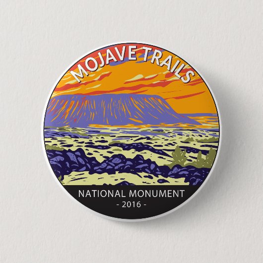 Mojave Trails National Monument Amboy Crater Ronde Button 5,7 Cm (Voorkant)