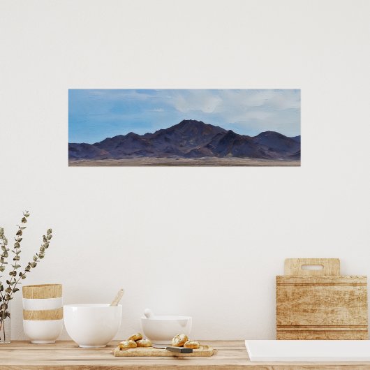 Mojave Valley en Mountain Range impressionistische Poster (Keuken)