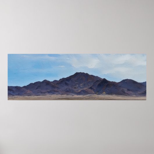 Mojave Valley en Mountain Range impressionistische Poster (Voorkant)