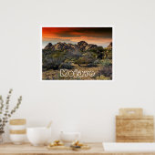 Mojave-woestijn bij zonsondergang poster (Keuken)