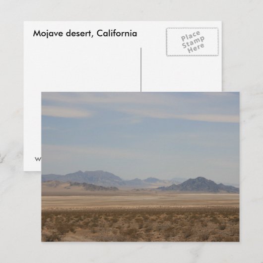Mojave woestijn briefkaart (Voorkant / Achterkant)