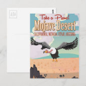 Mojave-woestijn cartoon reisposter briefkaart (Voorkant / Achterkant)