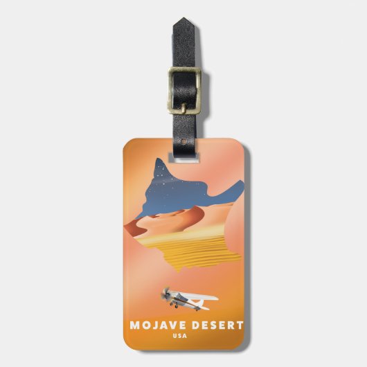 Mojave-woestijn VS kaart Bagagelabel (Voorkant verticaal)