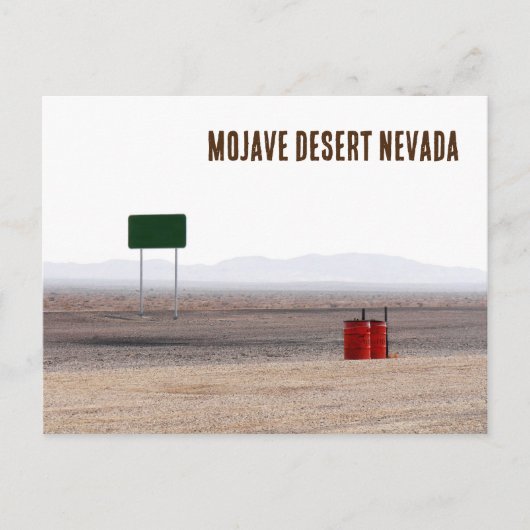 Mojavewoestijn Nevada Briefkaart (Voorkant)