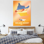 Mojavewoestijn VS kaart Canvas Afdruk (Insitu (Slaapkamer))